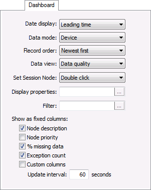 Dashboard Properties